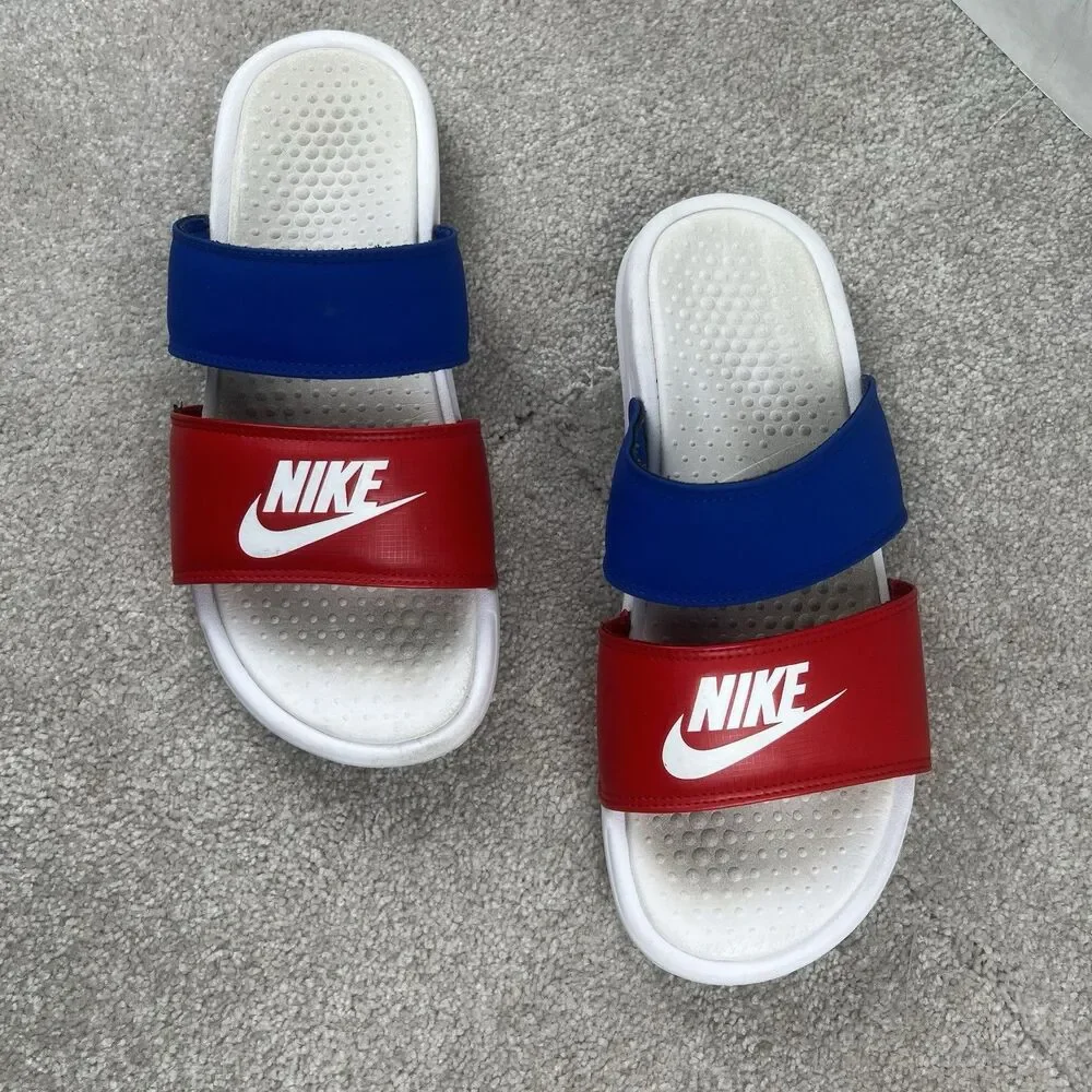Nike‎ Flip Flops Size 11-Represent USA-Slides Sandals USA Red/White/Blue